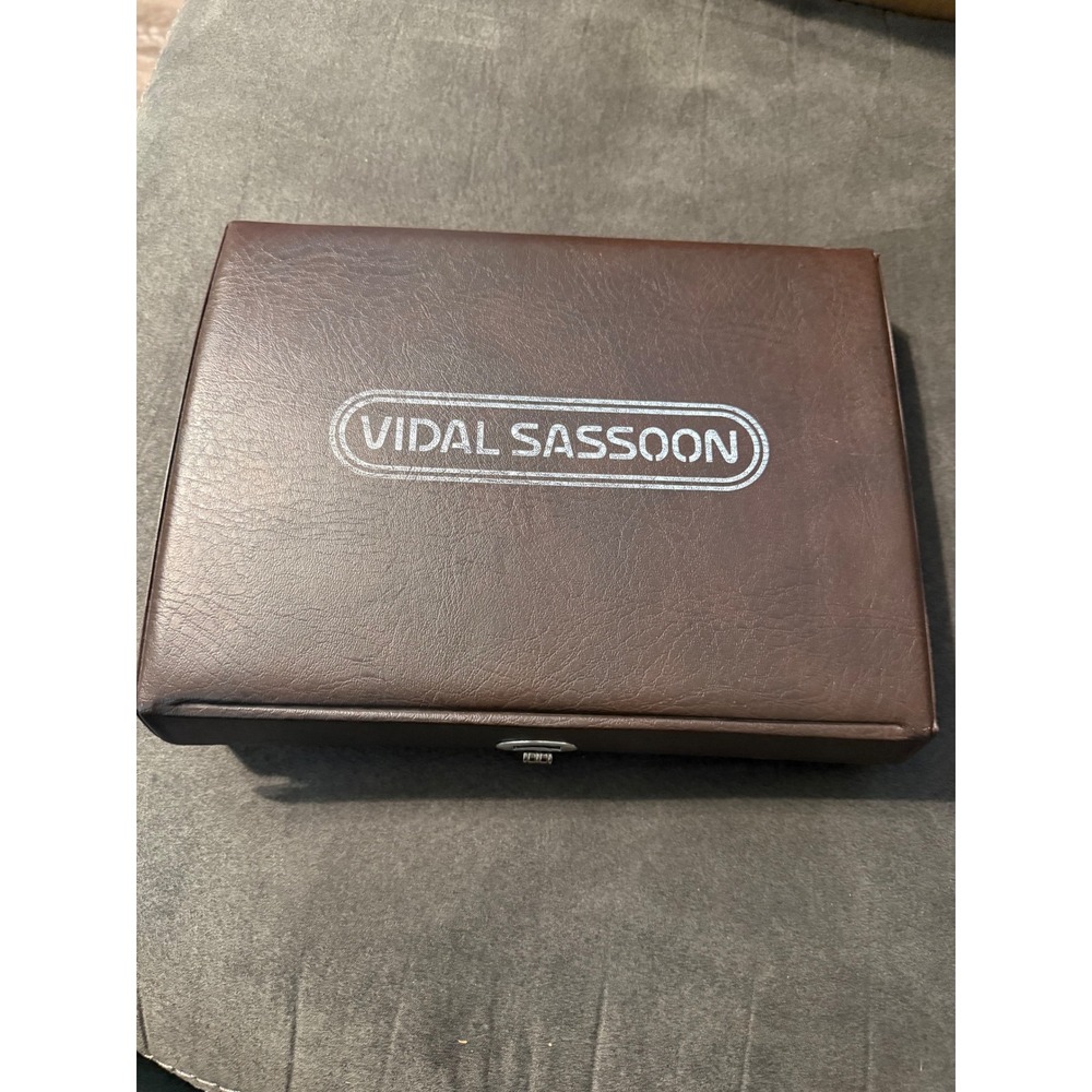 Vintage Vidal Sassoon tested Curling Iron System 3 Attachments Travel Case 1982